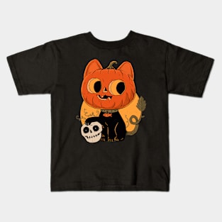 Pumpkin cat Kids T-Shirt